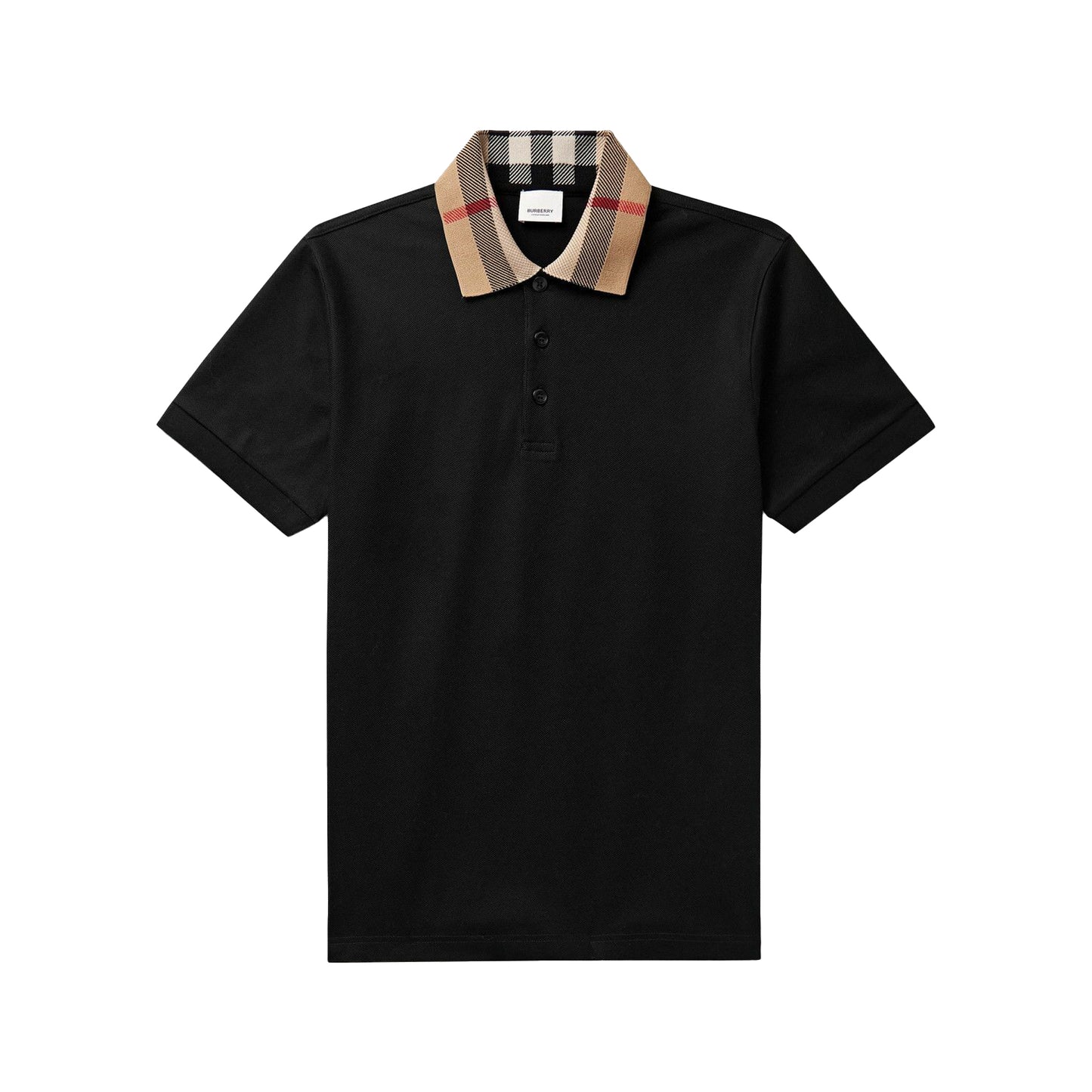 BURBERRY CHECK COLLAR POLO