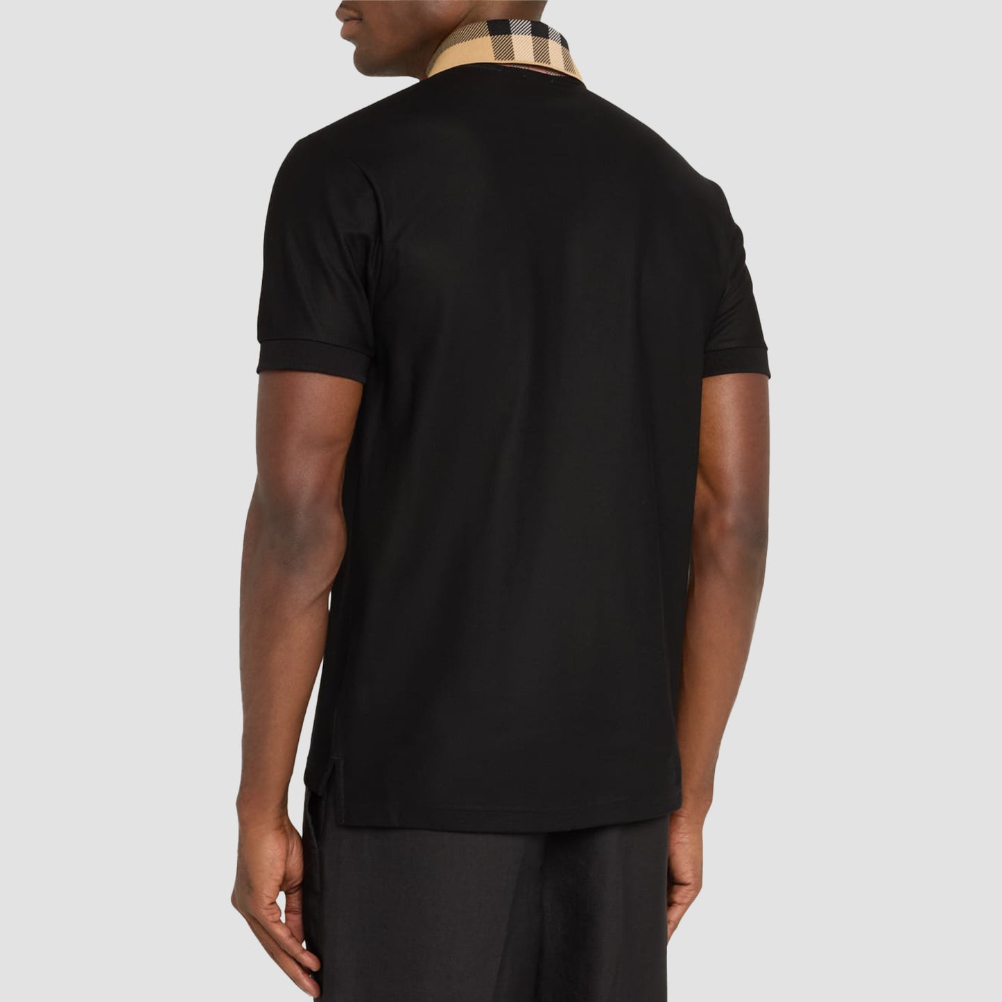 BURBERRY CHECK COLLAR POLO